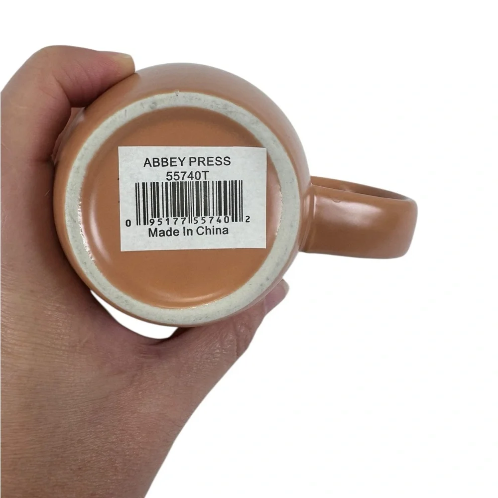 Brown Ceramic Mugs with Decorative Accents